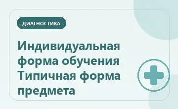 Тематическая иллюстрация: Индивидуальная форма обучения Типичная форма предмета