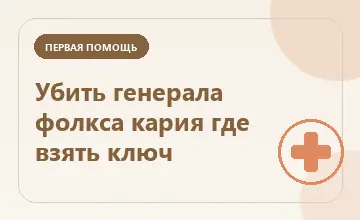 Тематическая иллюстрация: Убить генерала фолкса кария где взять ключ