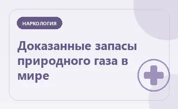 Тематическая иллюстрация: Доказанные запасы природного газа в мире